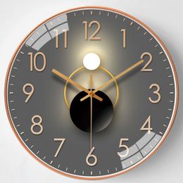 Wall Clocks 12 Inch Silent Clock Battery Operated Round Non-Ticking Decor For Home Kitchen Bedroom Living Room