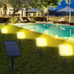 Outdoor Led Solar Spotlight Waterproof Landscape Lawn Lamp Powered Wall Lights For Garden Yard Driveway Porch Decor