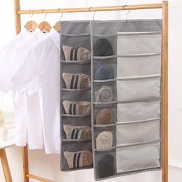 Storage Boxes High Quality Oxford Cloth Hanging Bags Socks Underwear Wardrobe Organizers Clothes Bra Double-sided Finishing Bag