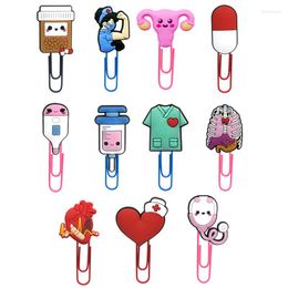 1pcs Style PVC Bookmarks 's Uniform Page Holder Paper Clip Shool&Office Supplies Student Stationery Acessories Gift