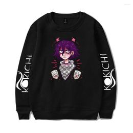 Men's Hoodies Anime Sweatshirt Kokichi Ouma Clothing Figure Print Sweatshirts Men Women Harajuku Blouse Shirt Top Costume Pullover Black