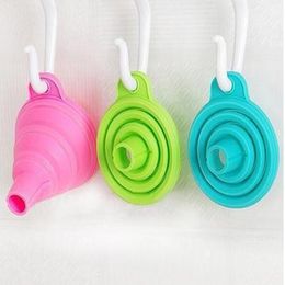 Food Grade Silicone Collapsible Funnel Kitchen Accessories Flexible Foldable Kitchen Funnel for Liquid Kitchen Gadgets DH03