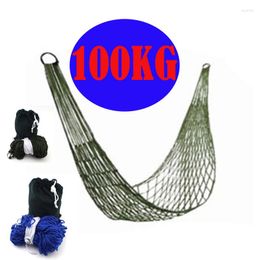 Hammocks High Quality Garden Outdoor Hammock Sleeping Bed 1PC Portable Travel Camping Nylon Hang Mesh Net Worldwide Swing