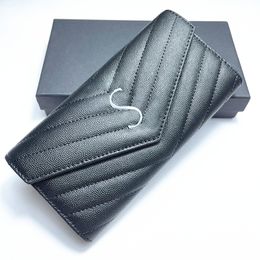 Luxury quality Genuine leather purses designer sheepskin card holders YSLove Wallets Women men single Coin holder fashion Key Wallet handbag bags Interior Slot