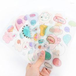 Gift Wrap 15packs/lot Colourful Dialogue Box Paper Decorative Sticker DIY Diary Scrapbooking Po Creative Label /School Office