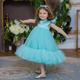 Girl Dresses Real Baby Tulle Ruched Princess Flower Birthday Pageant Communion Robe De Demoiselle Wedding Party Custom Made