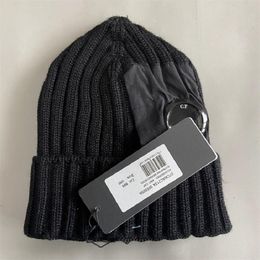 Extra fine merino wool utility caps one lens logo men beanies outdoor knitted warm women skull hats unisex hat