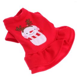 Dog Apparel Christmas Pet Clothes Skirt Puppy Dress Costume Snowman Dresses Coat Warm Outfits Shirtsdogs Clothwinter Small White