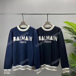 xinxinbuy Men designer Hoodie sweater stripe Letter jacquard print Paris cotton women black grey blue S-3XL