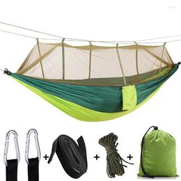 Hammocks 12 ColorUltralight Parachute Hammock Hunting Mosquito Net Double Person Drop- Outdoor Furniture