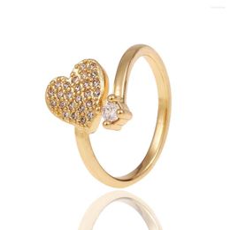 Wedding Rings Creative Light Luxury Jewellery Heart-shaped Diamond Ring Personality All-match Temperament Engagement Gift