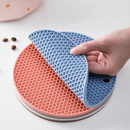 Table Mats Honeycomb Silicone Pad Holder Anti-Slip Placemat Coffee Glass Drink Decoration Accessories Kitchen 2 Pcs