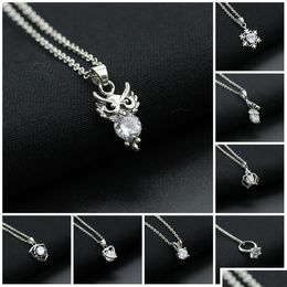 Pendant Necklaces Necklace For Women Rhinestone Crown Classic Chokers Chain Jewelry Pendant Necklac Drop Delivery Necklaces Pendants Dhxjv