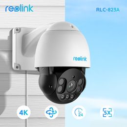 Dome Cameras Reolink 8MP PoE IP PTZ PanTilt Optical Zoom HumanCar Detection Color Night Vision 2-way Audio Security RLC-823A 221108