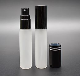 100pcs 10ml Perfume Atomizer Frosted Glass Spray Bottle Pump Portable Travel Container Cosmetic