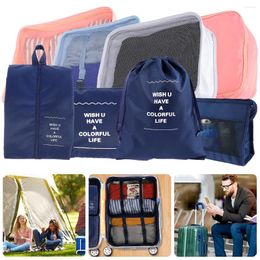 Storage Bags 8Pcs Travel Luggage Organisers Set Suitcase Organiser Packing Cubes Foldable And Lightweight Bag Waterproof