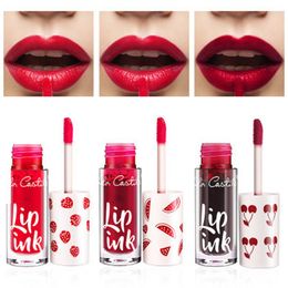 Lip Gloss 3 Colors Makeup Glaze Fruit Juice Dye Long Lasting Moisturizing Matte Waterproof Multicolor