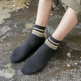 Men's Socks 3 Pairs/Lot Men's Autumn Winter Cotton Male Mid Stockings Striped Retro Style Men Sox Casual Homme Calcetines