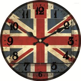Wall Clocks MEISTAR Patriotism National Lag Clock Silent Living Study Kitchen Gallery Art Watches Vintage Large Gift
