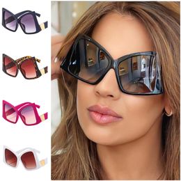 Frauen Sonnenbrille Heteromorphe Schmetterling Sonnenbrille Übergroßen Rahmen Adumbral Anti-UV Brille Unregelmäßige Brillen Ornamental