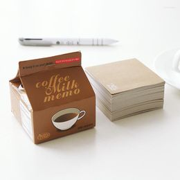 White Milk Memo Set Mini Color Post Notes Green Tea Coffee Banana Paper Note Pad Stationery Office School Supplies F305