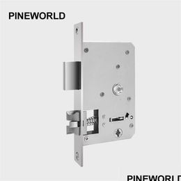 Door Locks Pine World 5052 6052 Stainless Steel Lock Body Smart Fingerprint Door Accessories Fit For Q202 201013 Drop Delivery Home Dho5G