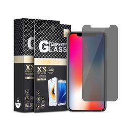 Anti-spy Tempered Glass Privacy Screen Protector For iPhone 14 13 12 11 Pro Max XS MAX XR 7 8 12 mini With Retail Box