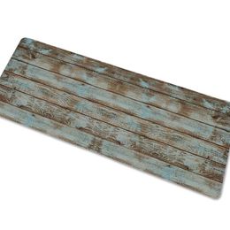Retro Holzboden Style Antislip Küchenmatte Langer Bad Teppich Außeneingangs Fußmatte absorbierende Schlafzimmer Wohnzimmer Matten1728660