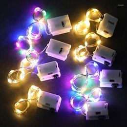 Strings 1/2M Flashing LED Light Battery Garden Fairy String Lights Christmas Party Gift Box Decorations Outdoor Garland