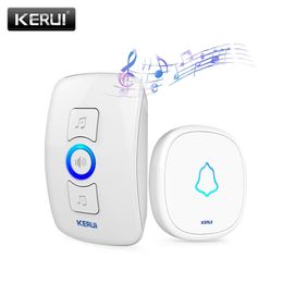 Doorbells KERUI M525 Wireless Smart Home Doorbell With Waterproof Push Button Long Range 32 Songs White Black Door Bell EU AU US UK Plug 221108