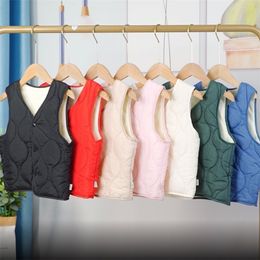 Waistcoat Korean Style Baby Vest Soft Cotton-padded Autumn Winter Clothes s Boy Girls Jacket Kids 0-8Y Fleece 221109