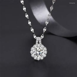 Pendant Necklaces Fashion La Moissanite Necklace For Women Bridal Wedding Accessorie Memorial Day Gift