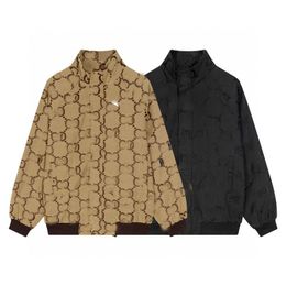 Men's Jackets Classic Jacquard LOGO Splice Zipper Coat 22 Early Spring New Loose Casual Unisex Jacket M-3XL #01