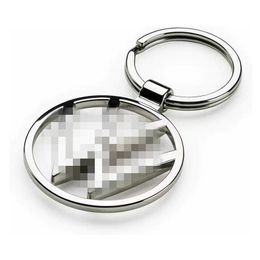 2023 Favor Stock Custom Brand Logo Keyring Metal Key Chains Car Key Chain Sublimation Ring Keychain C1109GG