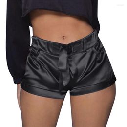 Running Shorts Silk Satin High Waist Women Cool Breathable Ice Short Sport Pants Pantalones Mujer Fitness