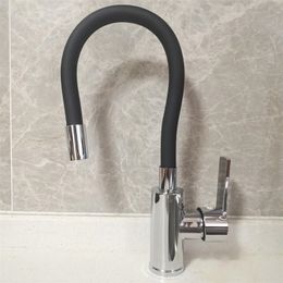 Kitchen Faucets Color Hose Black White Chrome and Cold Water Mixing Sink Stainless Steel 221109