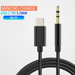 USB C до 3,5 мм Jack Aux Cable Cable DAC Type-C Audio Cabel для автомобильного динамика вспомогательный адаптер для наушников для Huawei Sumsang Xiaomi Vivo
