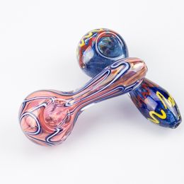 Chinafairprice Y262/Y263 Heady Colour Spoon Smoking Pipe About 4.1 Inches Tobacco Bowl Dab Rig Glass Pipes 2 Models