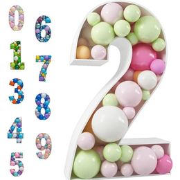 Christmas Decorations 73/93cm Giant Birthday Number Balloon Filling Box Party Decoration Wedding Baby Shower Frame 221109