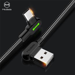 MCDODO 90 Degree Right Angle for iPhone Type C Micro Cable Fast Charge 0.5m -1.2m 1.8m