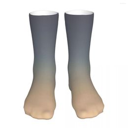 Men's Socks AUTUMN SUNSET Minimalist Monochrome Grey Orange Gradient Color Colorful Sock Men Women Polyester Stockings