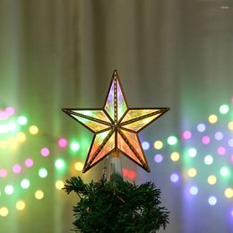 Christmas Decorations Tree Topper Star Xmas With Lights LED Night Light Treetop Battery Powered Tree-top