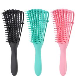 Neue Achtklauen-Haarbürste Kopfhautmassage Kamm Entwirrung Haarbürste Wet Curly Health Care Combs für Salon Friseur Styling Tool294p