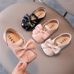 Flat Shoes Girls Princess Big Bow Mary Janes Patent Leather Boat Baby Elastic Band Ballet Flats Square Toe Slip On