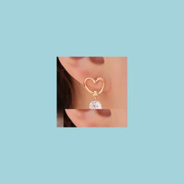 Dangle Chandelier Crystal Earings Sweety Allergy Heart Zircon Ear Pins Bowknot Faux Pearl Drop Earrings Delivery Jewellery Dhlmd