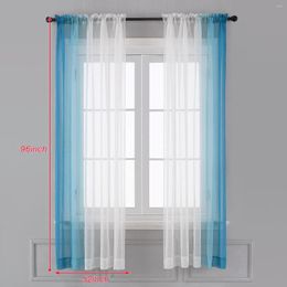 Curtain Modern Gradient Colour Tulle Curtains For Living Room Kitchen Bedroom Home Decorative Window Screening Sheer Voile