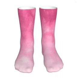 Men's Socks Pink Bloom Gradient Color Colorful Sock Men Women Polyester Stockings Customizable Sweetshirt