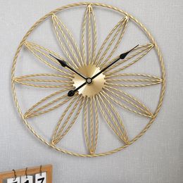 Wall Clocks Nordic Large Clock Gold Silent Watches Luxur Metal Creative Home Living Room Decoration Modern Zegar Scienny