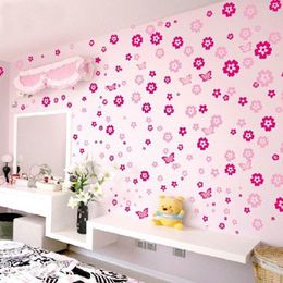 Wall Stickers Flowers & 6 Butterfly DIY Removable Sticker Decal Home Bedroom Living/Wedding Room Kids Children Girls