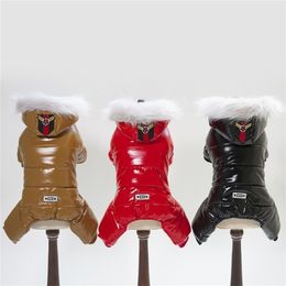 Dog Apparel Winter Pet Clothes Warm Plush Coat Jacket four leg Jumpsuit Puppy Small Costume Outfit Ropa Perro 221109